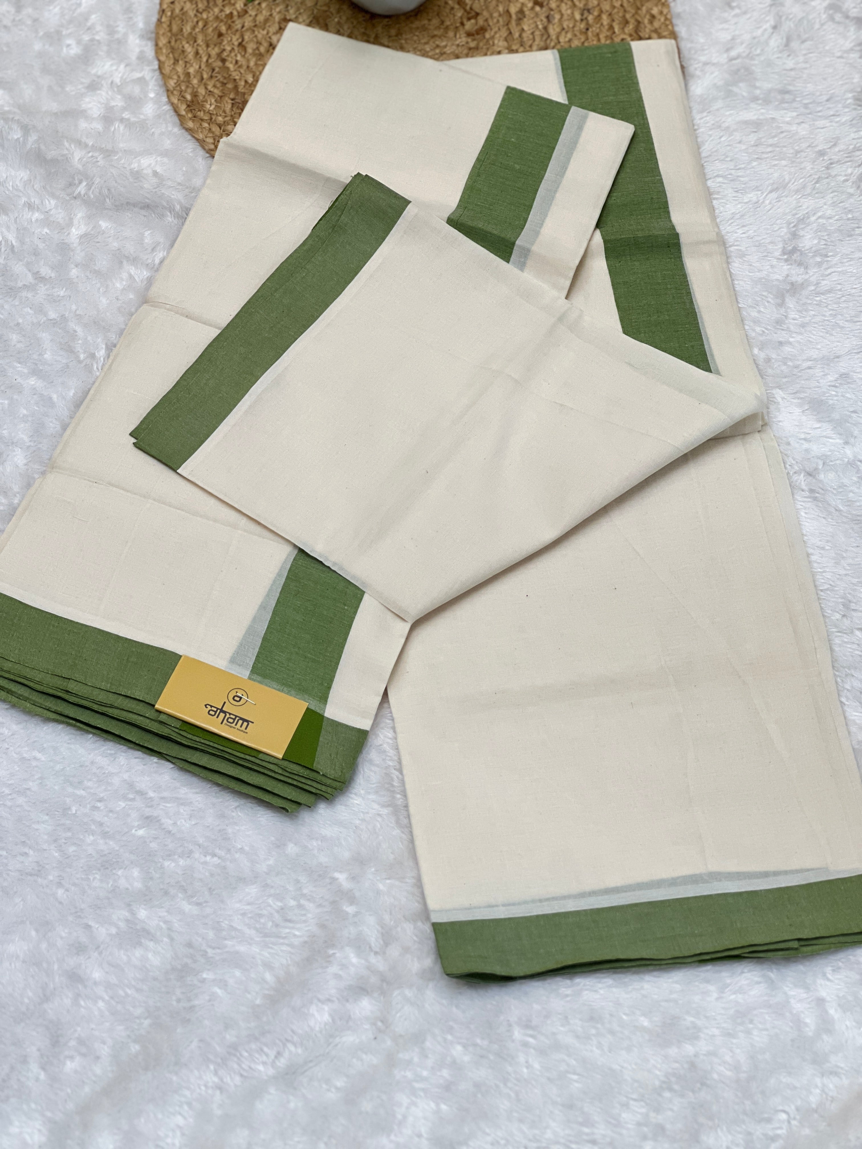 Kara Border Detailed Kerala Cotton Set Mundu | GAT364