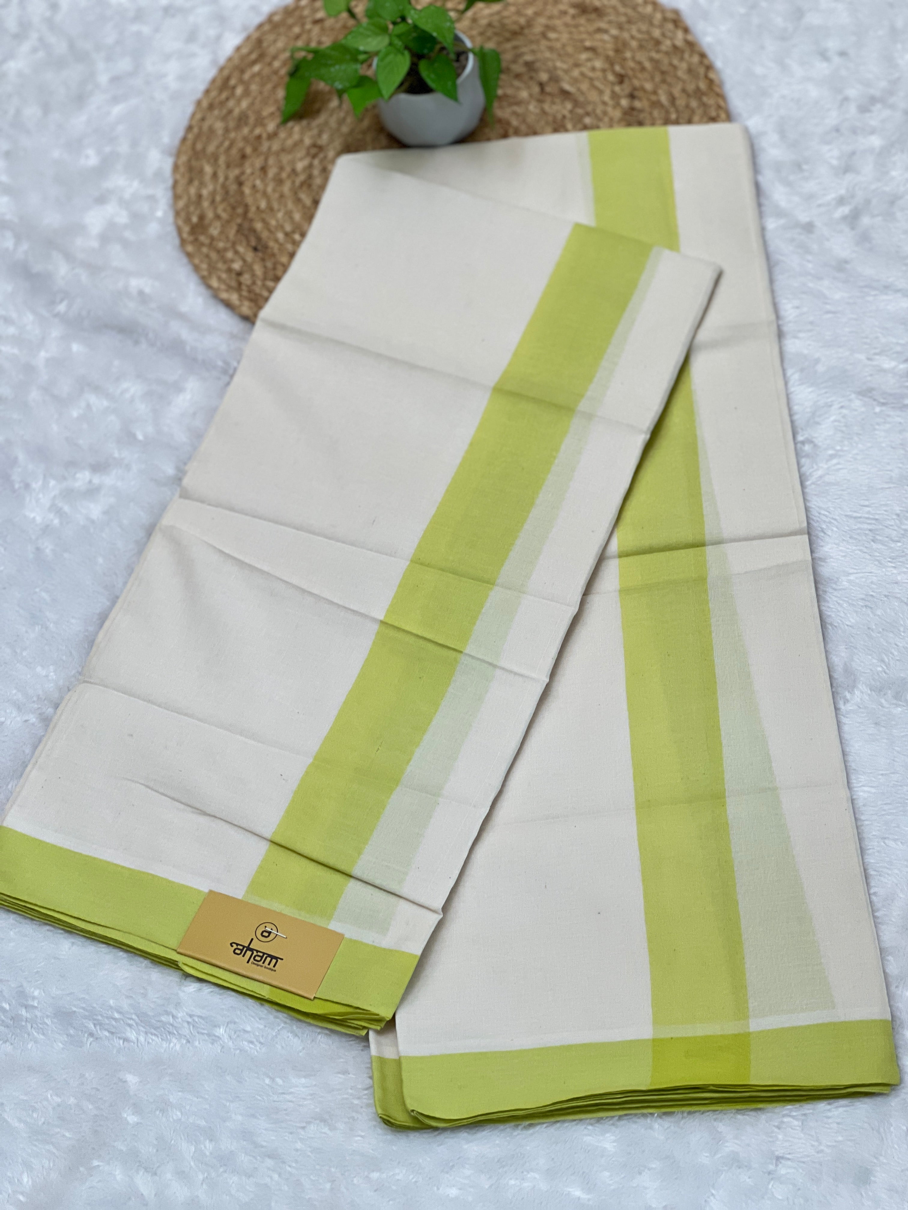 Kara Border Detailed Kerala Cotton Set Mundu | GAT362