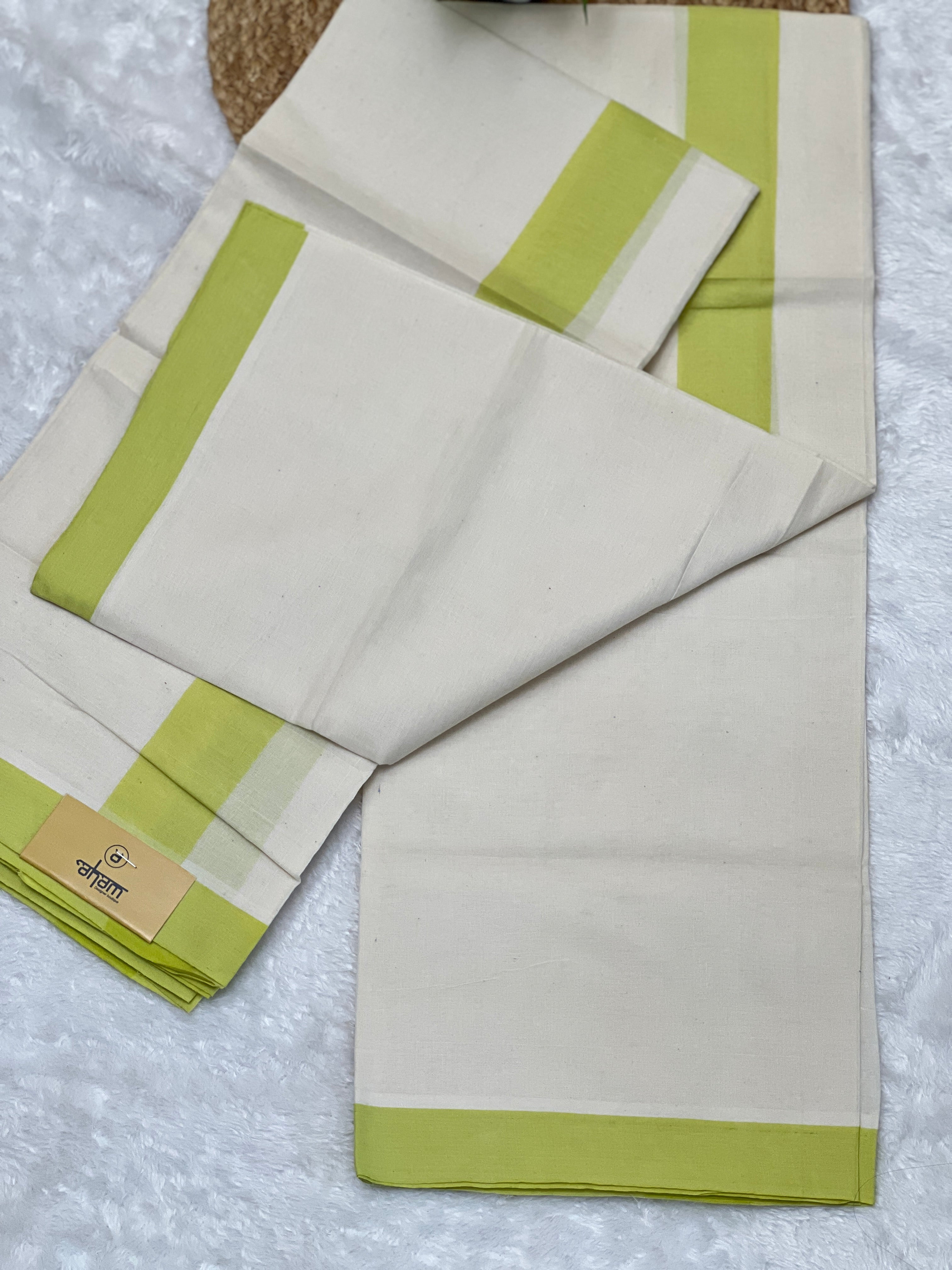 Kara Border Detailed Kerala Cotton Set Mundu | GAT362