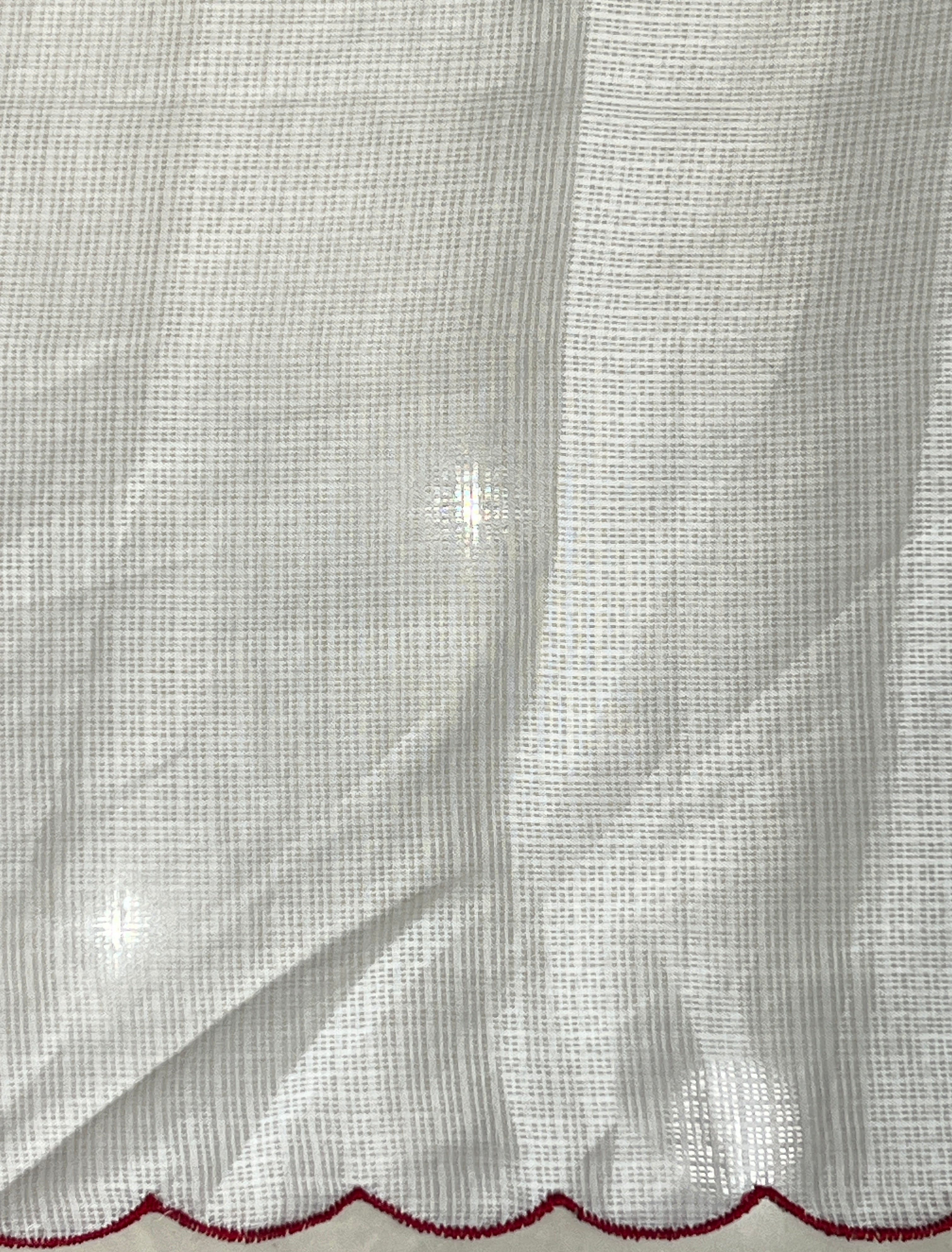 Floral Machine Embroidery Detailed Silky Kota Saree | HT342