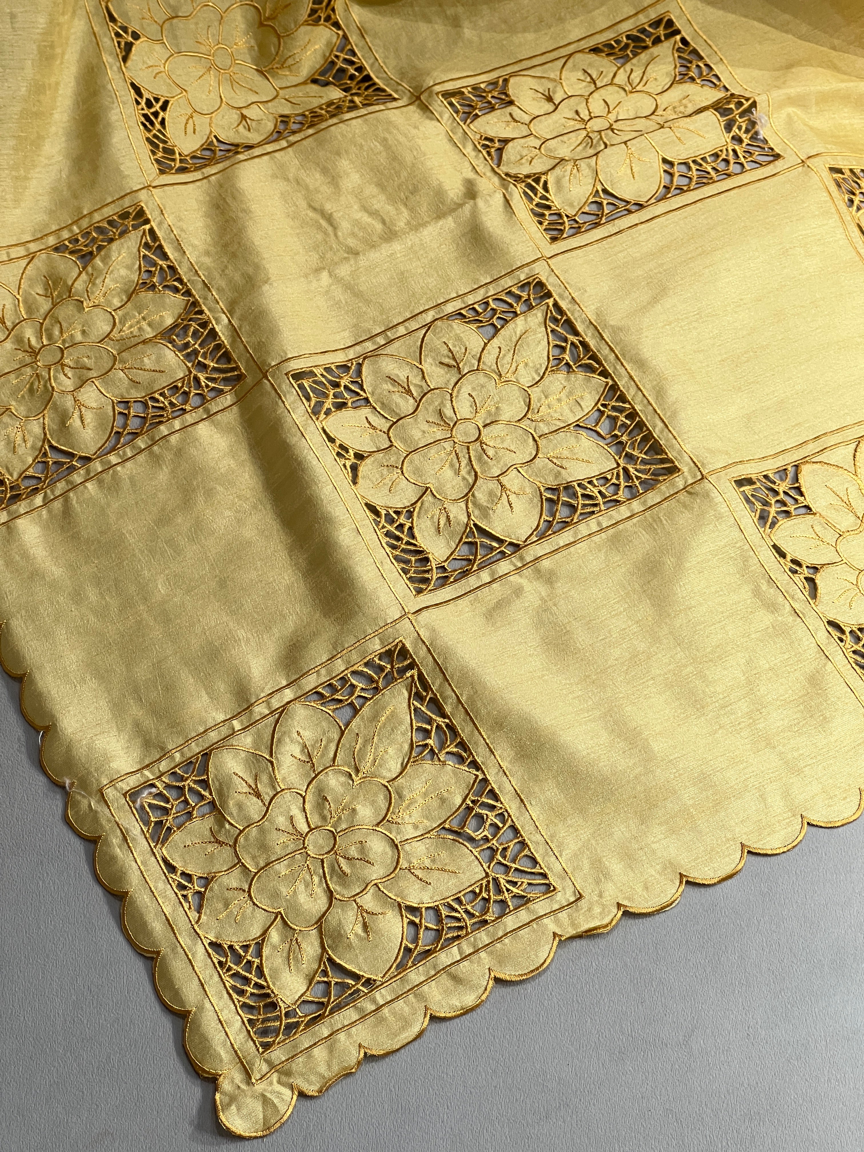 Cutwork Detailed Semi Tussar Saree | BLD1545