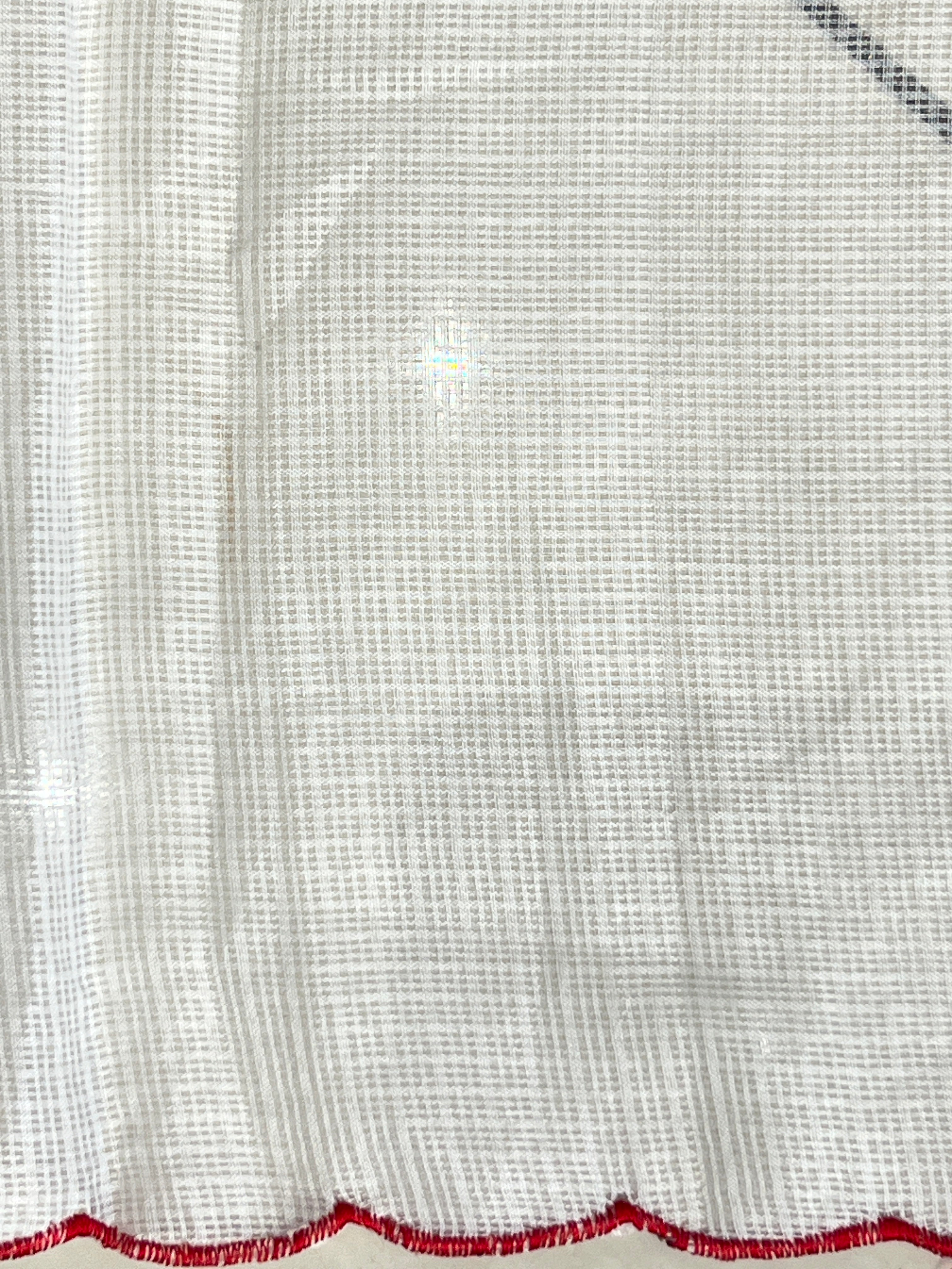 Floral Machine Embroidery Detailed Silky Kota Saree | HT341