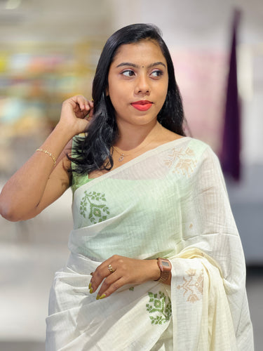 Butta Weaving Jamdani  Saree | SSN225