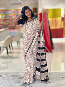 Floral Printed Modal Saree | JKL538