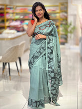 Cutwork Detailed Semi Tussar Saree | SUN412