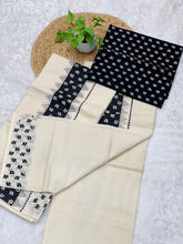 Block Print Detailed Kerala Cotton Set Mundu | GAT372