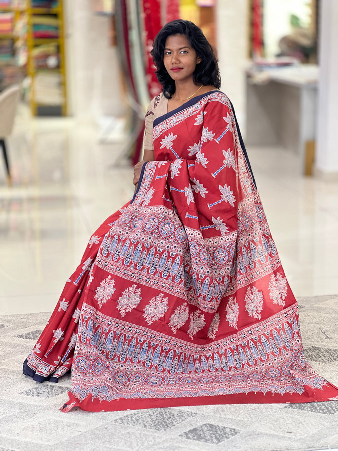 Printed Mul Cotton Saree | JKL540