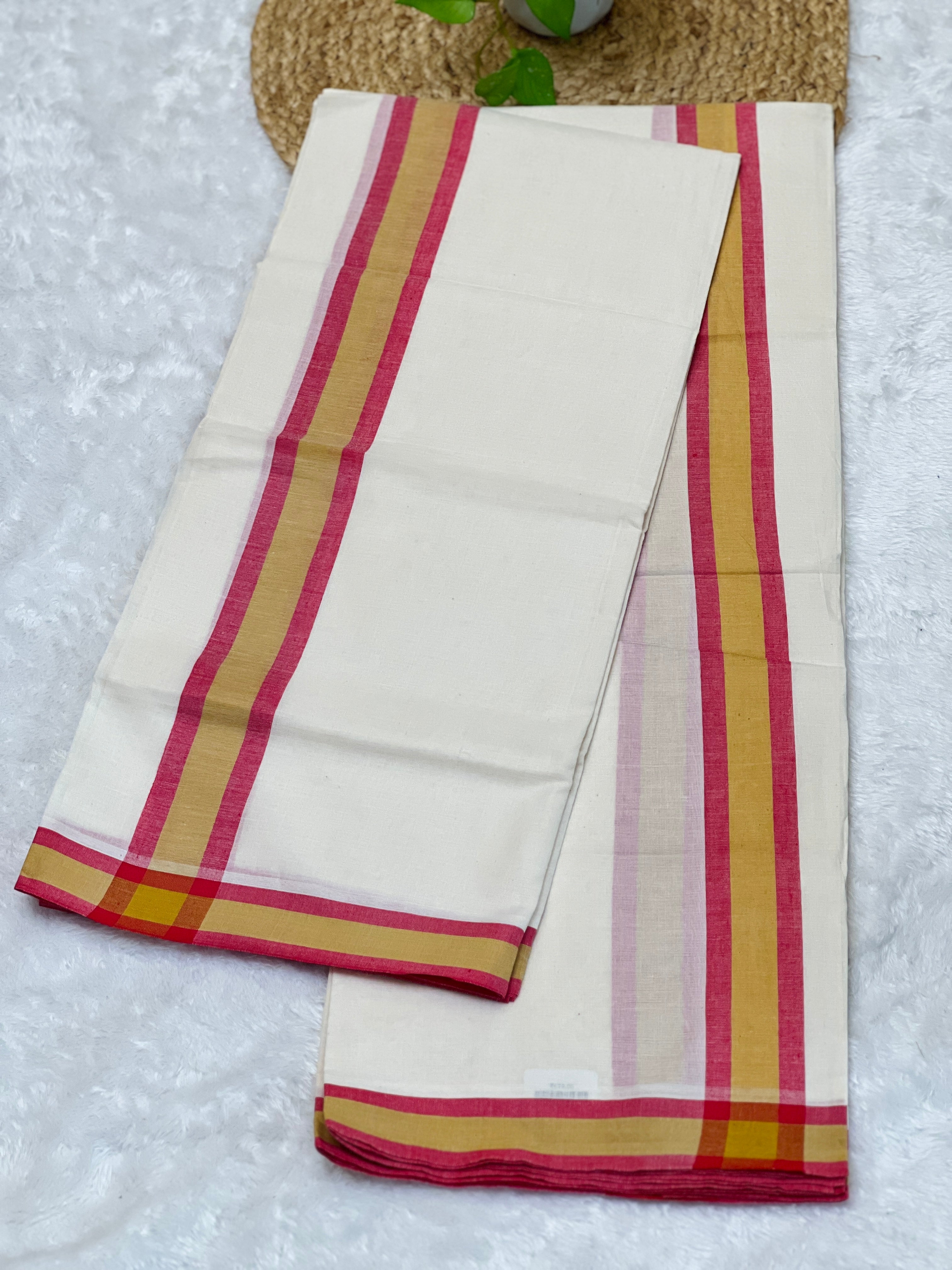 Kara Border Detailed Kerala Cotton Set Mundu | GAT365