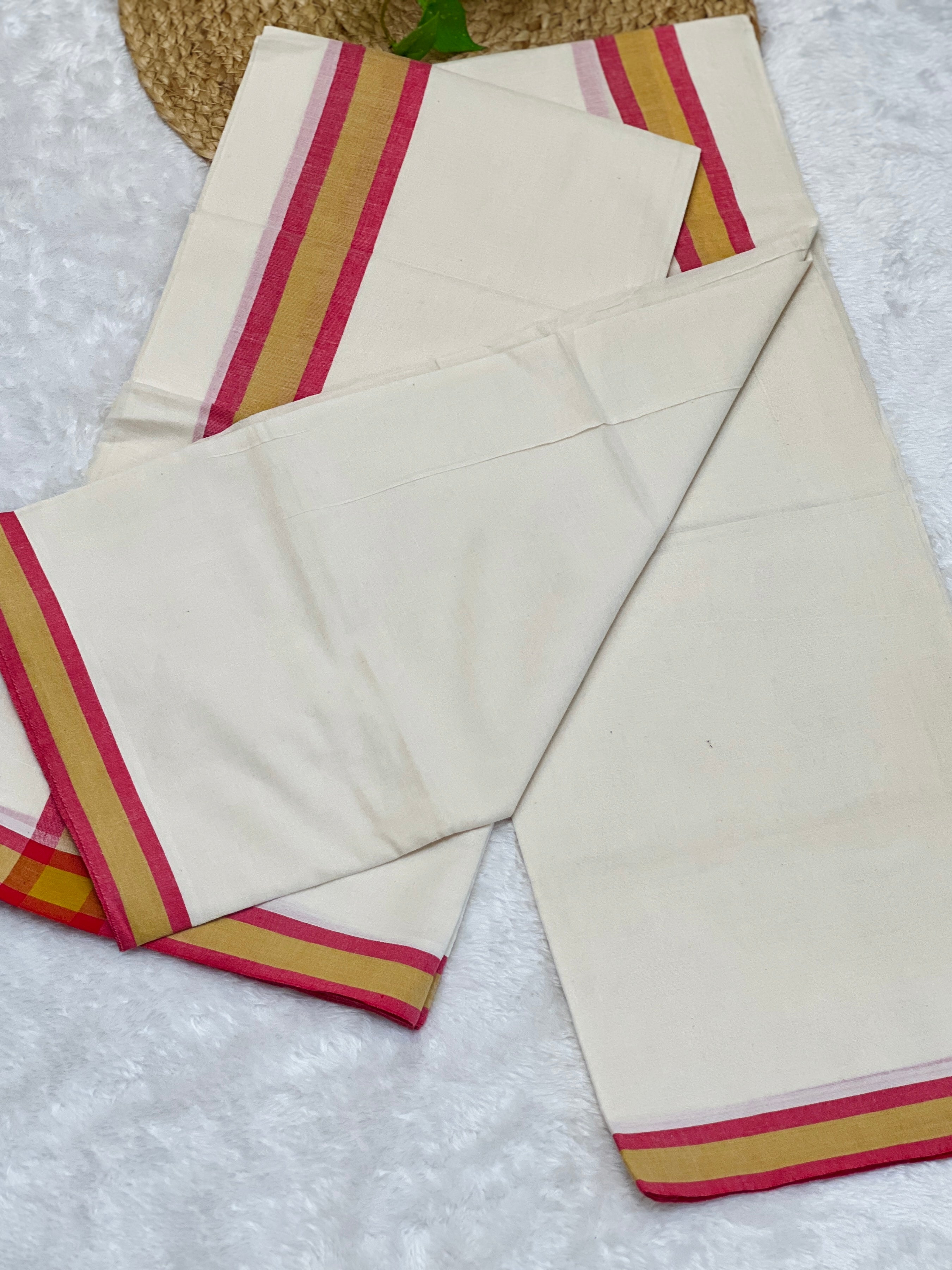 Kara Border Detailed Kerala Cotton Set Mundu | GAT365