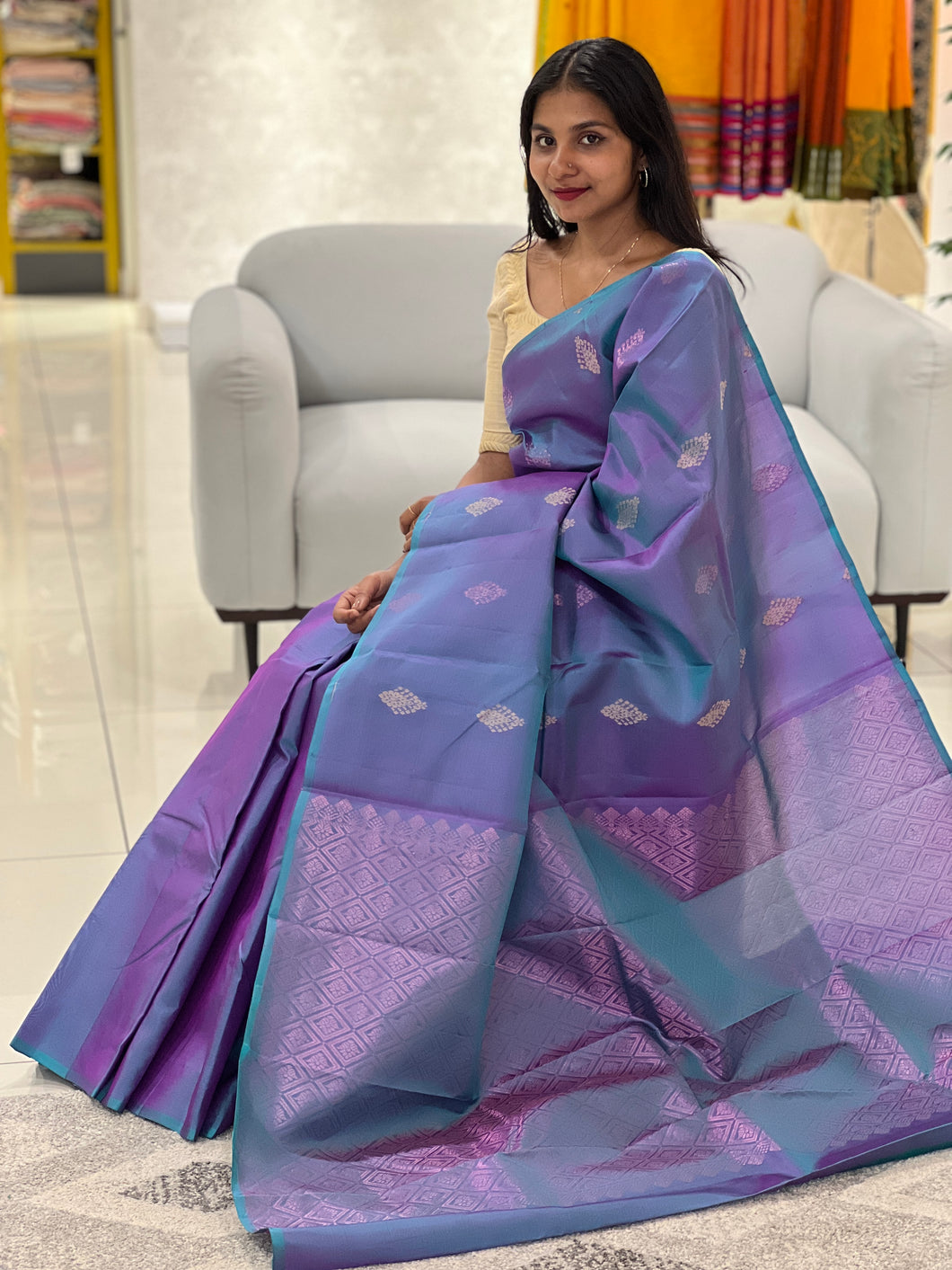 Buta Weaving Soft Silk Saree | SMS181