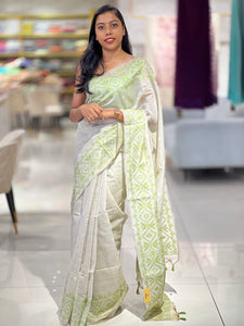 Thread and Zari Weaved Jamdani Saree | SSN219
