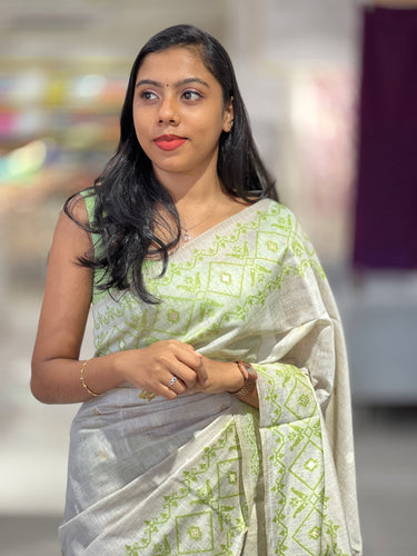 Thread and Zari Weaved Jamdani Saree | SSN219