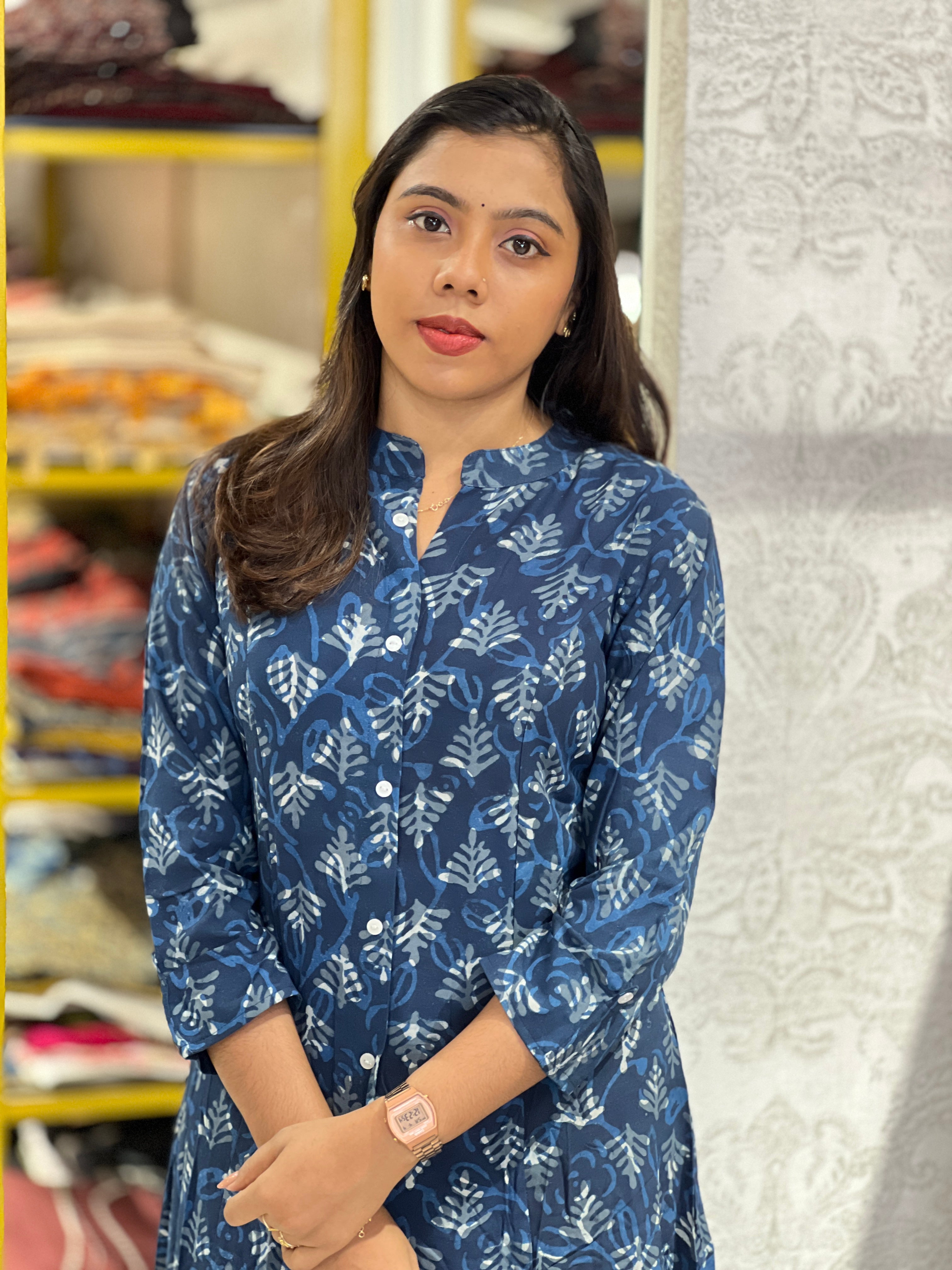 Printed Cotton Kurta | OMF147