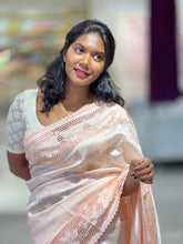 Honeycomb Detailed Border Tussar Finish Saree | SUN444