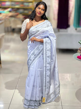 Honeycomb Detailed Border Tussar Finish Saree | SUN445