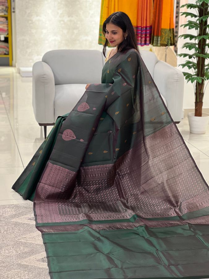 Pink Zari With Thread Weaving Soft Silk Saree | SMS238