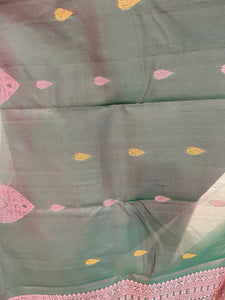 Pink Zari With Thread Weaving Soft Silk Saree | SMS238