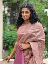 Bhagalpuri Linen Metallic Stripe Pattern Saree | DLS194