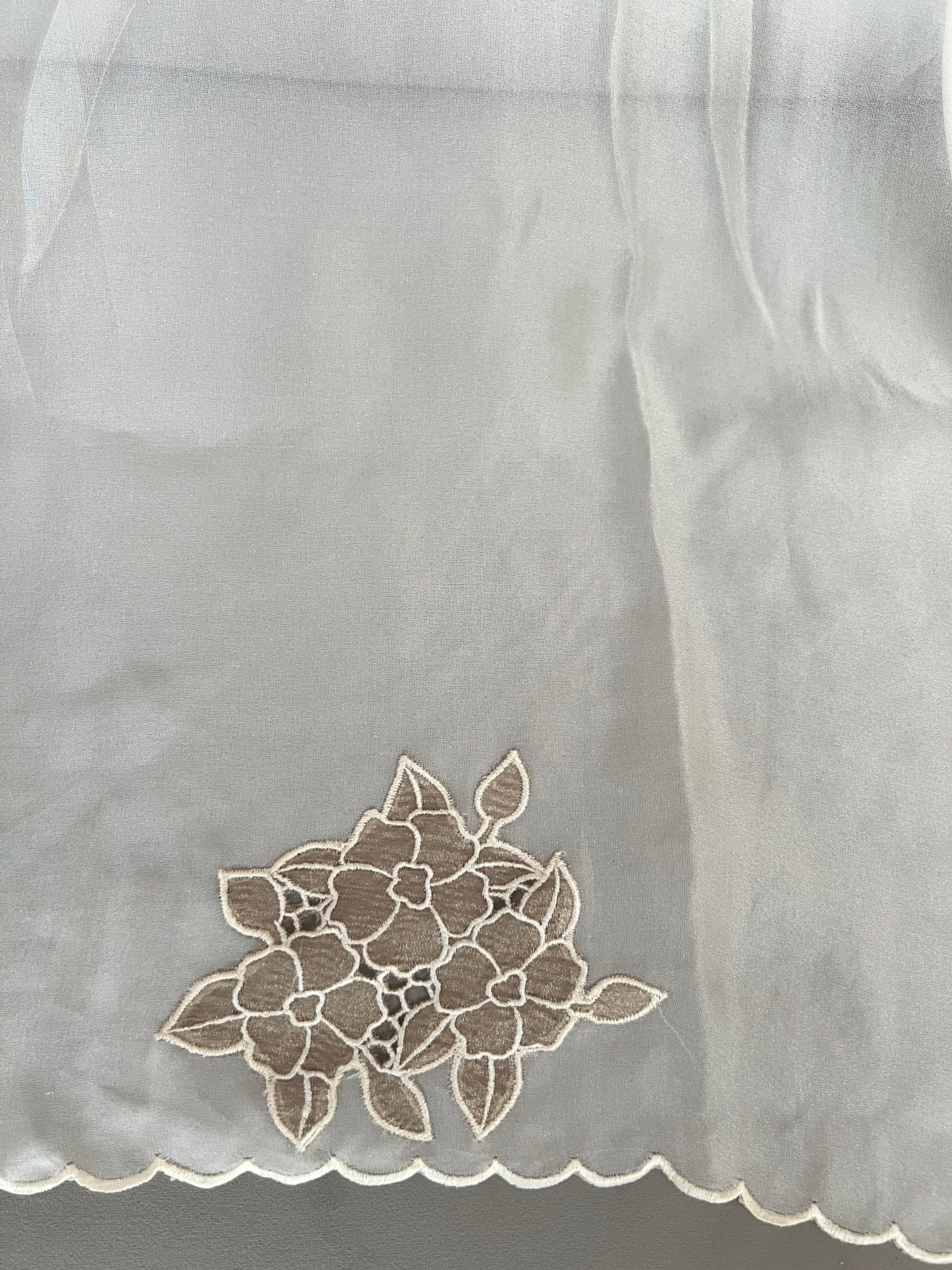 Applique Patterned Chinnon Saree | BLD1554