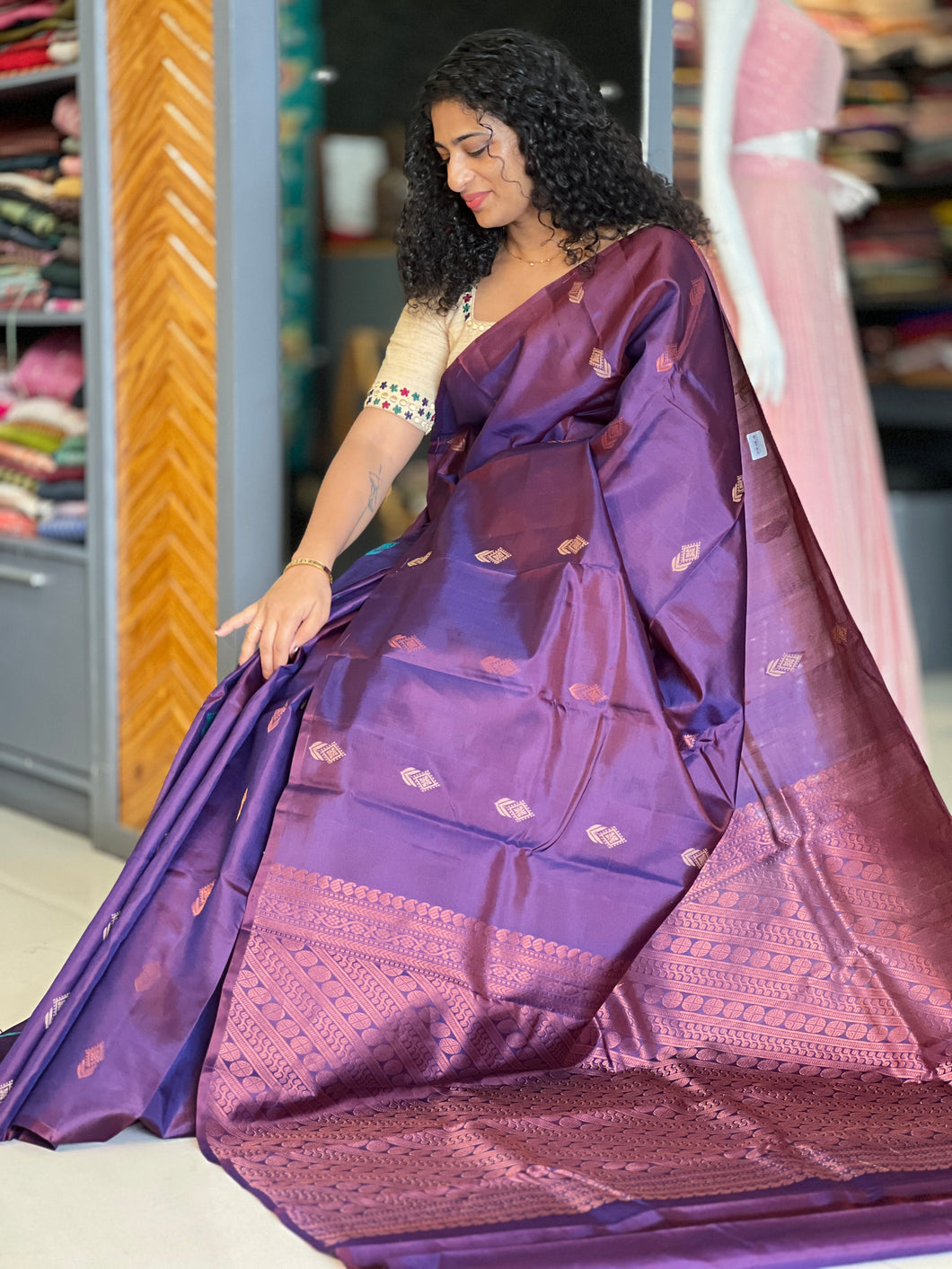 Double Shaded Pure Silk Saree | SMS170