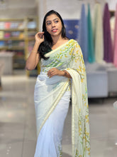 Floral Digital Print With Beads Highlighted Georgette Saree | HT206