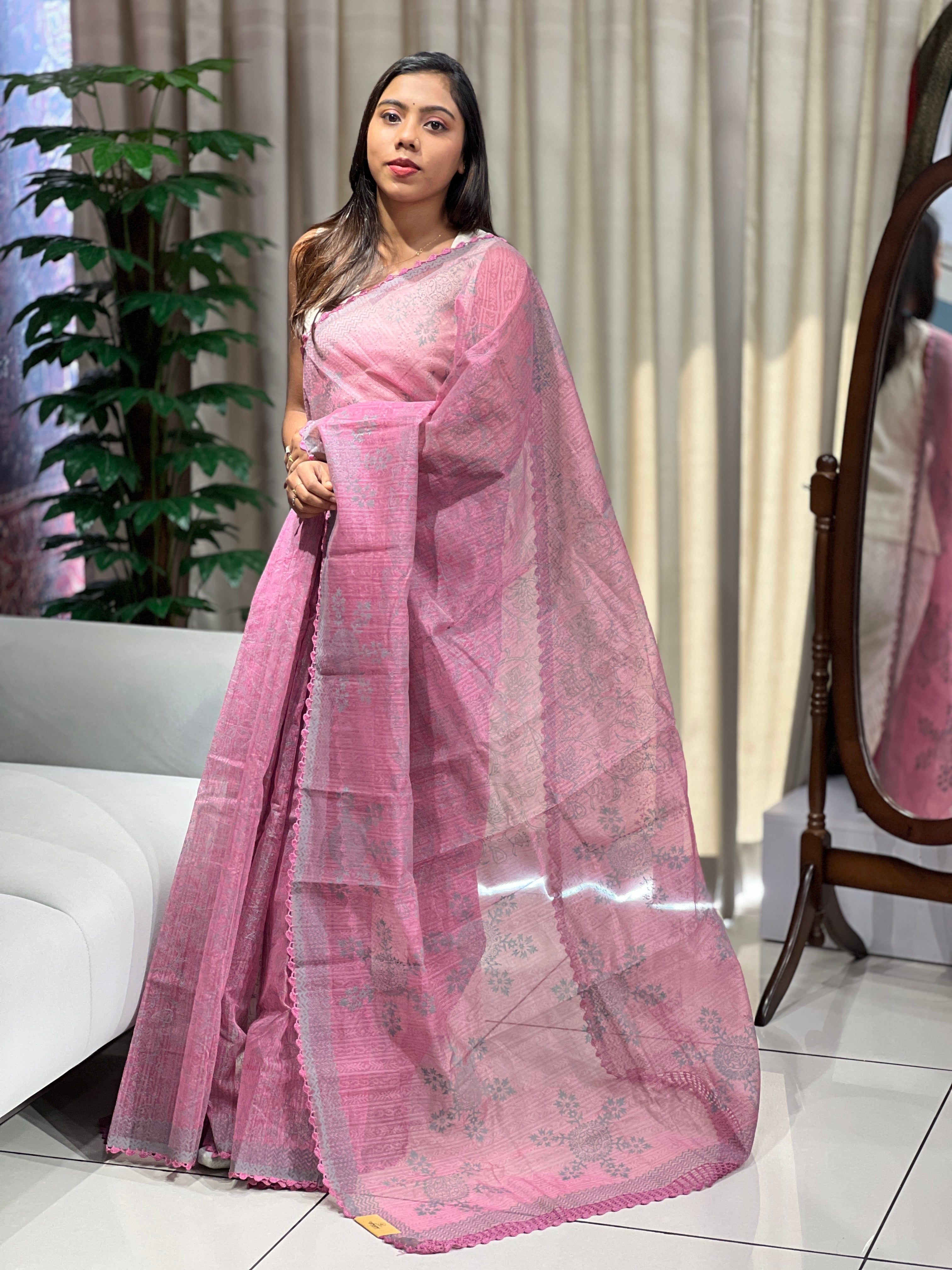 Block Printed Kota Saree | JSC553