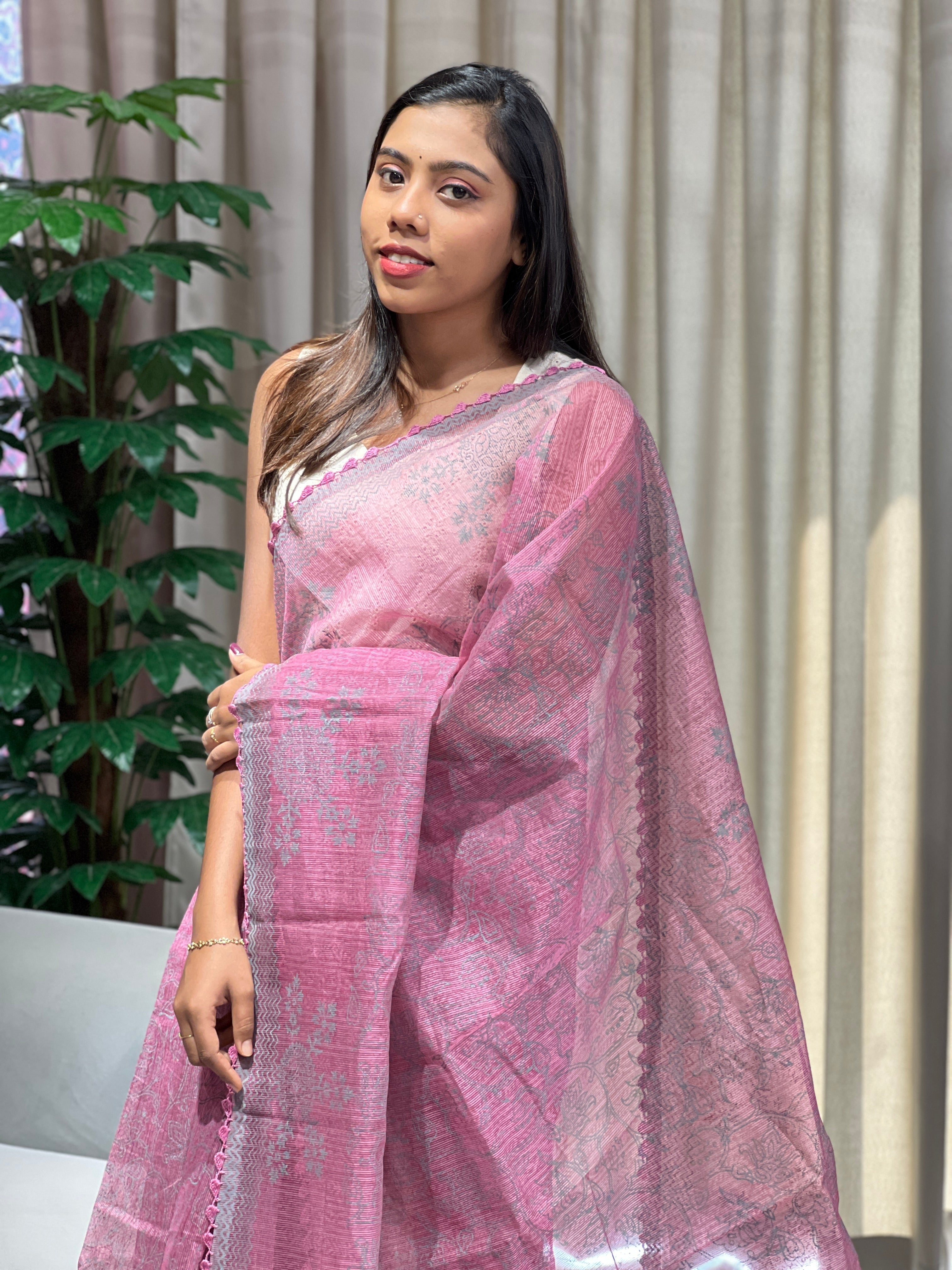 Block Printed Kota Saree | JSC553