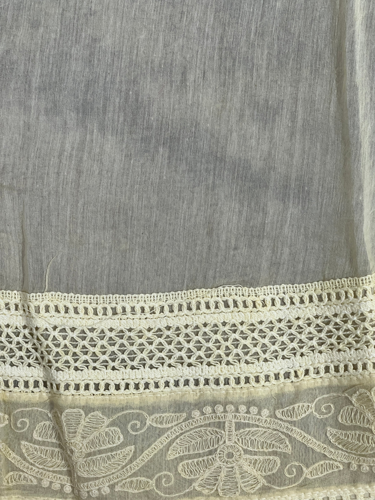 Lucknowi Embroidery Border Pattern Chanderi Saree | MM706