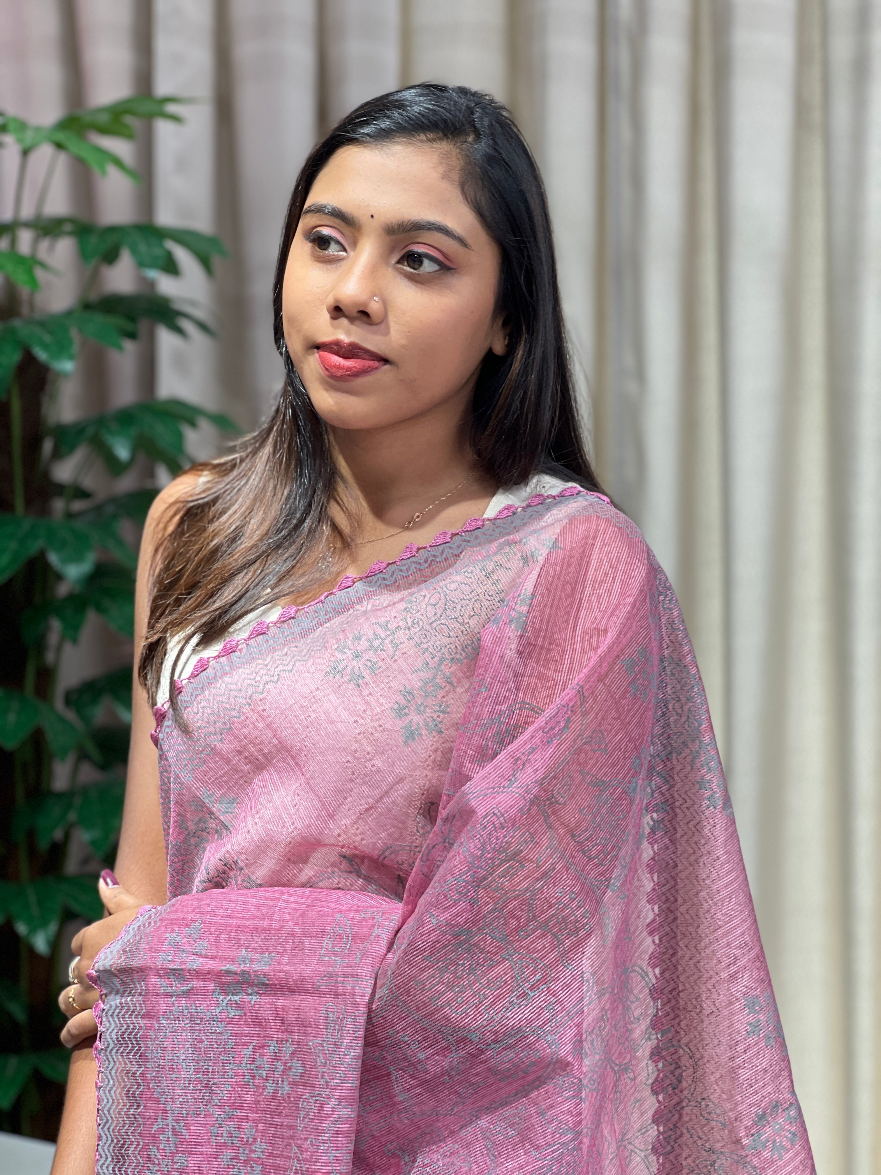 Block Printed Kota Saree | JSC553