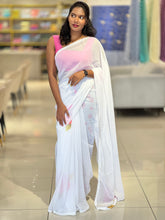 Floral Digital Print With Beads Highlighted Georgette Saree | HT205