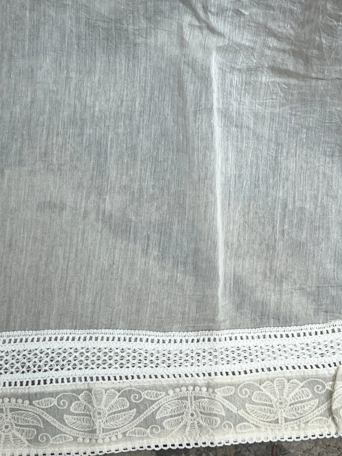 Lucknowi Embroidery Border Pattern Chanderi Saree | MM708