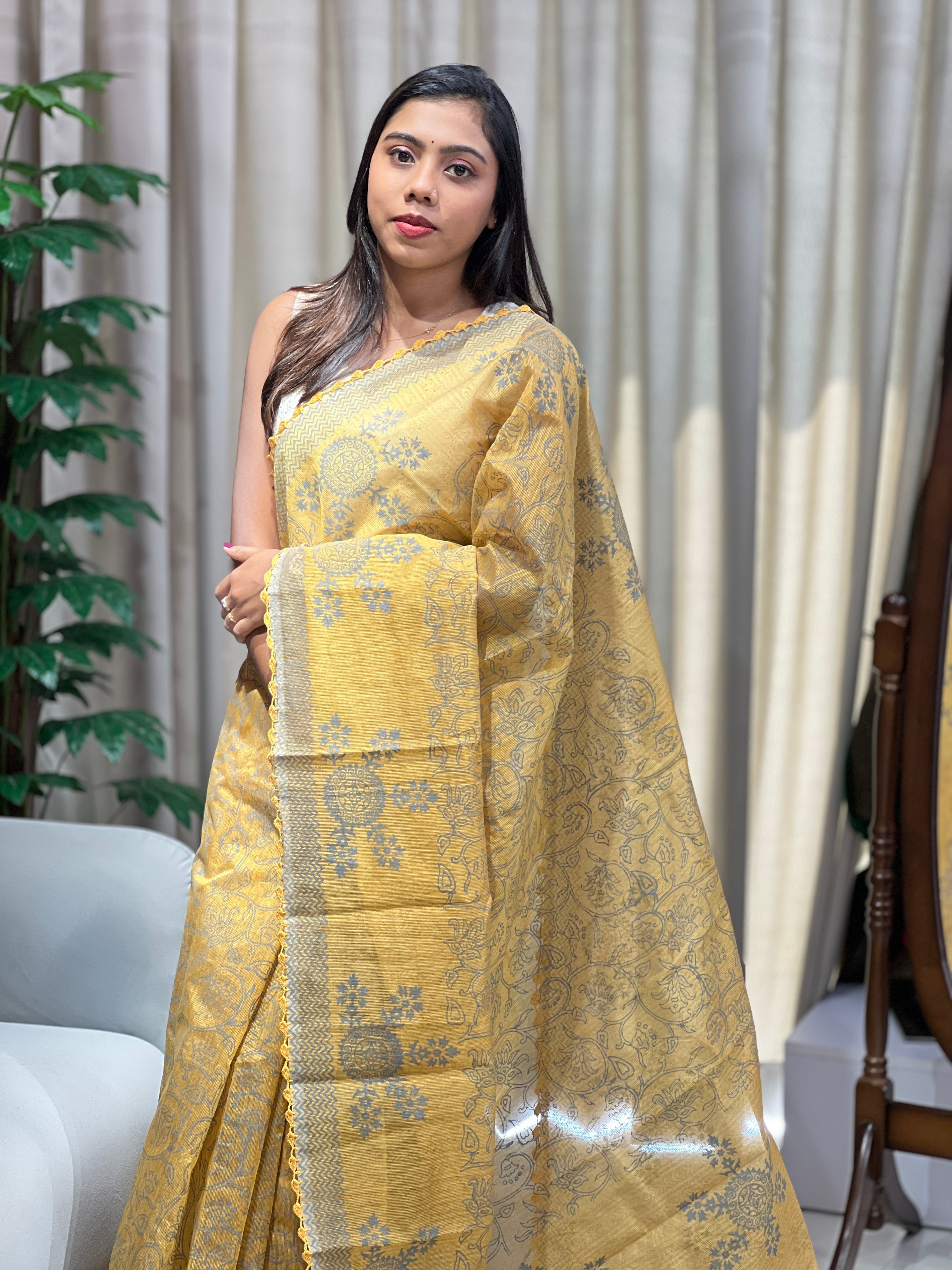 Block Printed Kota Saree | JSC556