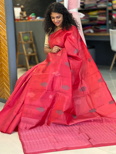 Pink Zari Weaving Pure Silk Saree | SMS172