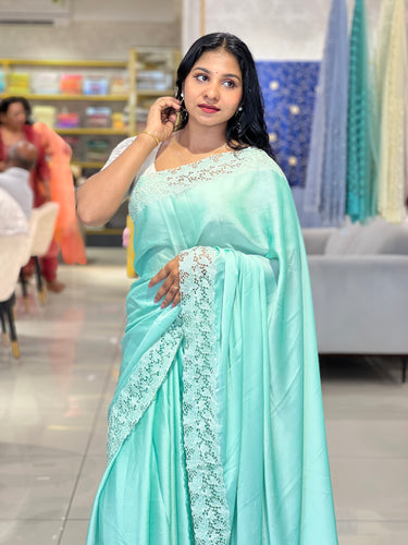 Floral Cutwork Pattern Georgette Saree | SBP734