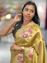 Cut Work With Floral Embroidered Semi Tussar Saree | SUN436