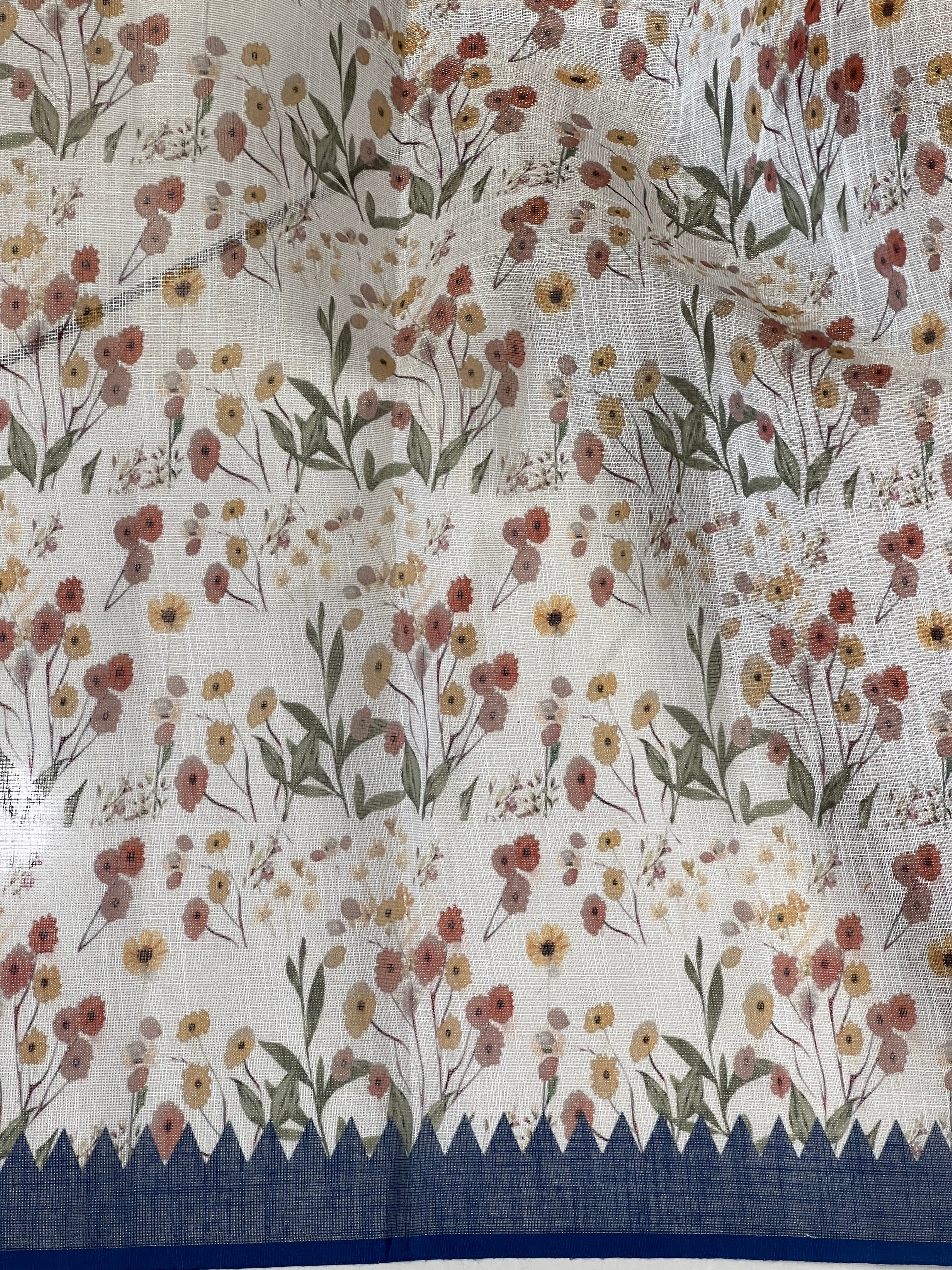 Embroidery Detailed Tissue Linen Saree | BLD1543