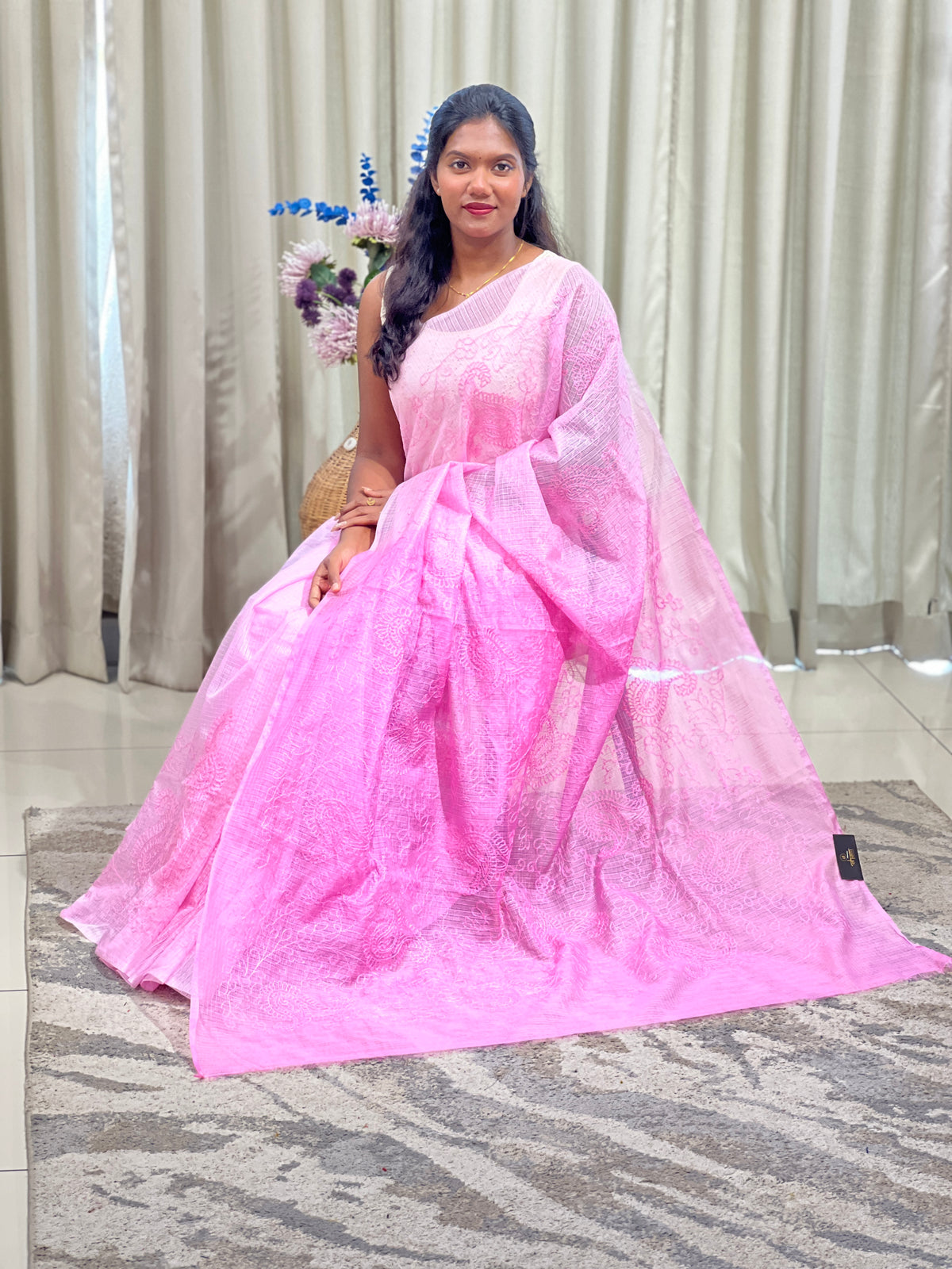 Machine Embroidered Silky Kota Saree |  NHH700