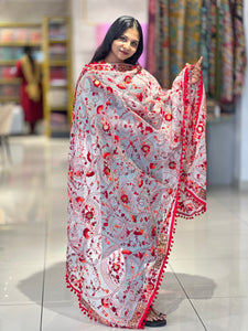 Thread Embroidery Detailed Kota Dupatta | VET281