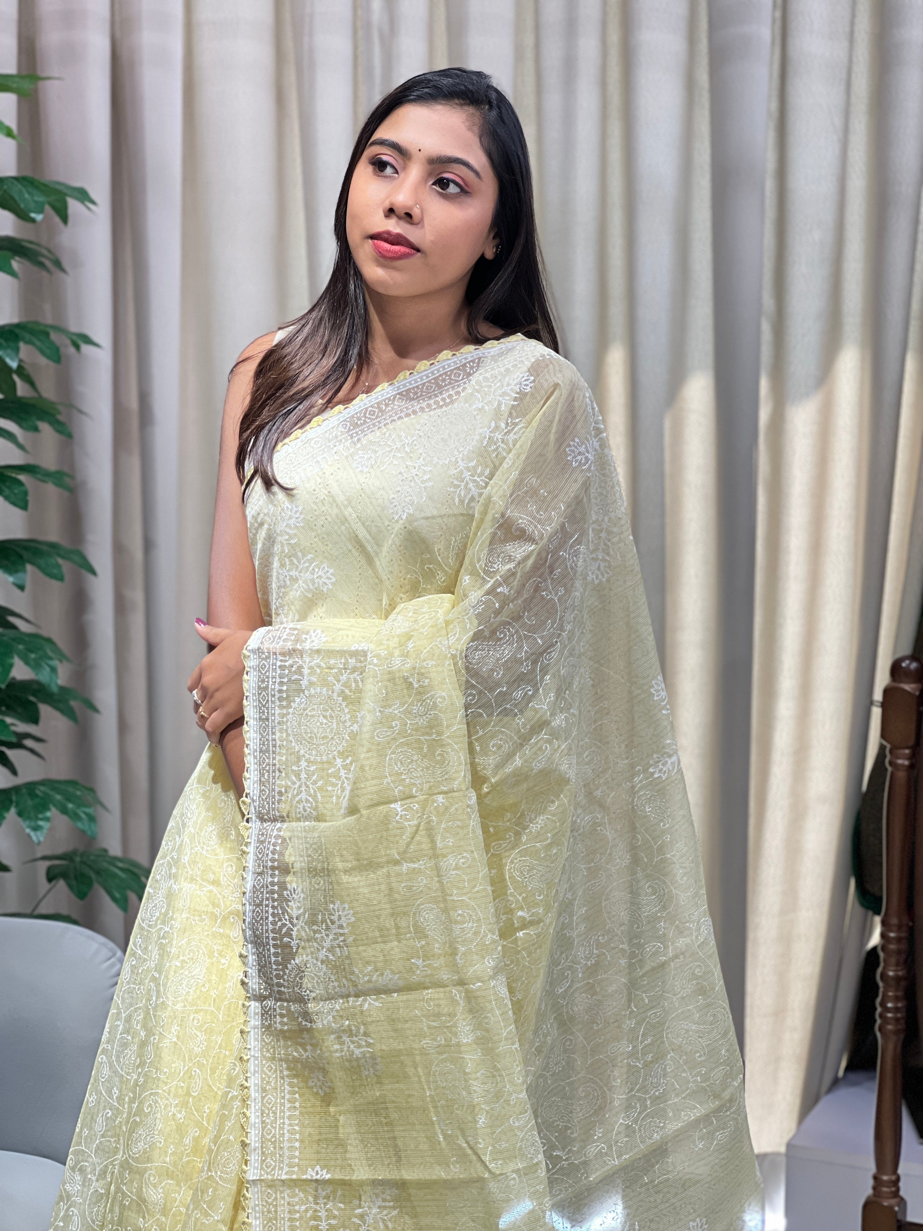 Block Printed Kota Saree | JSC555