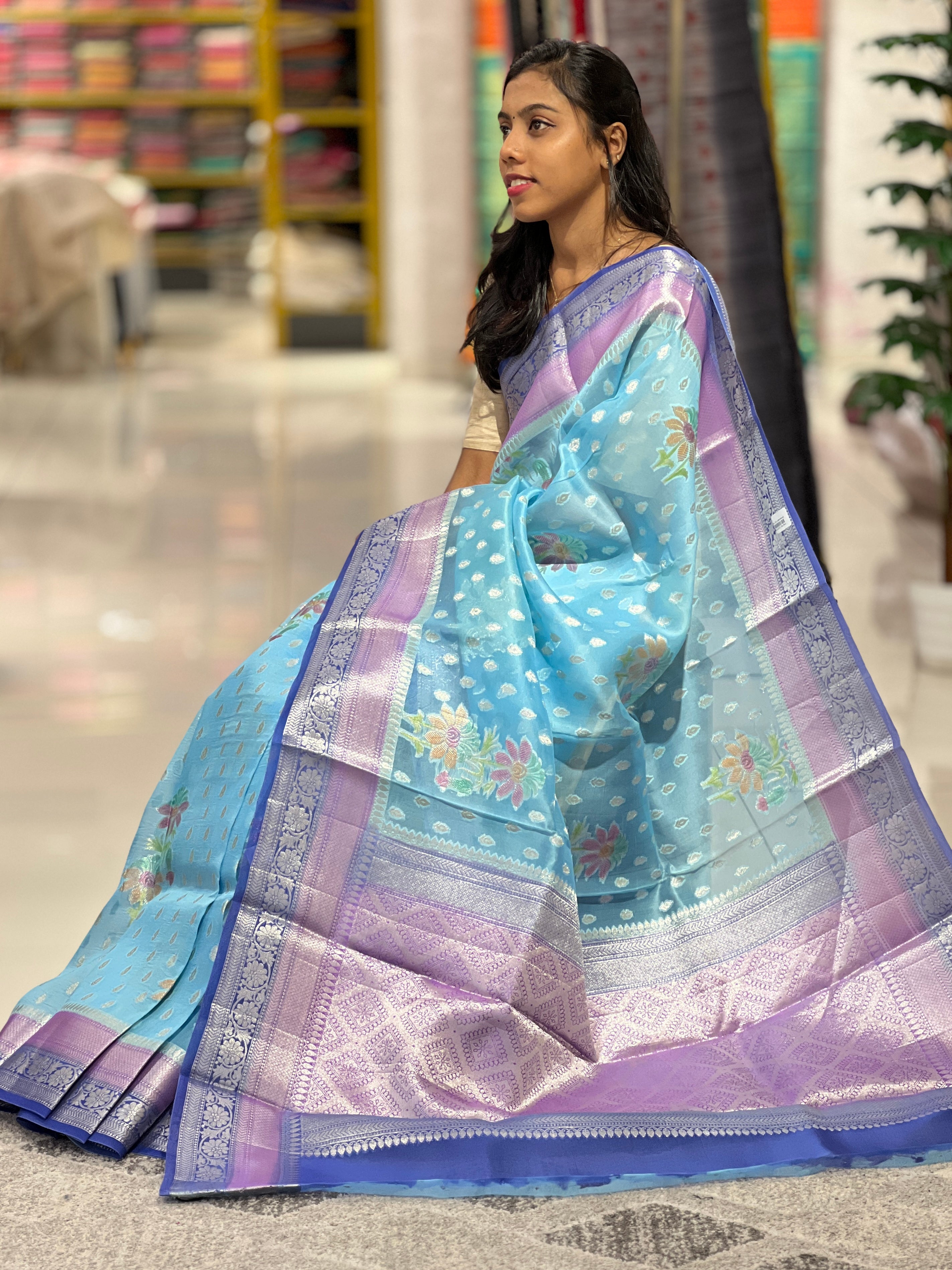 Banarasi Weaved Organza Saree | JCL650