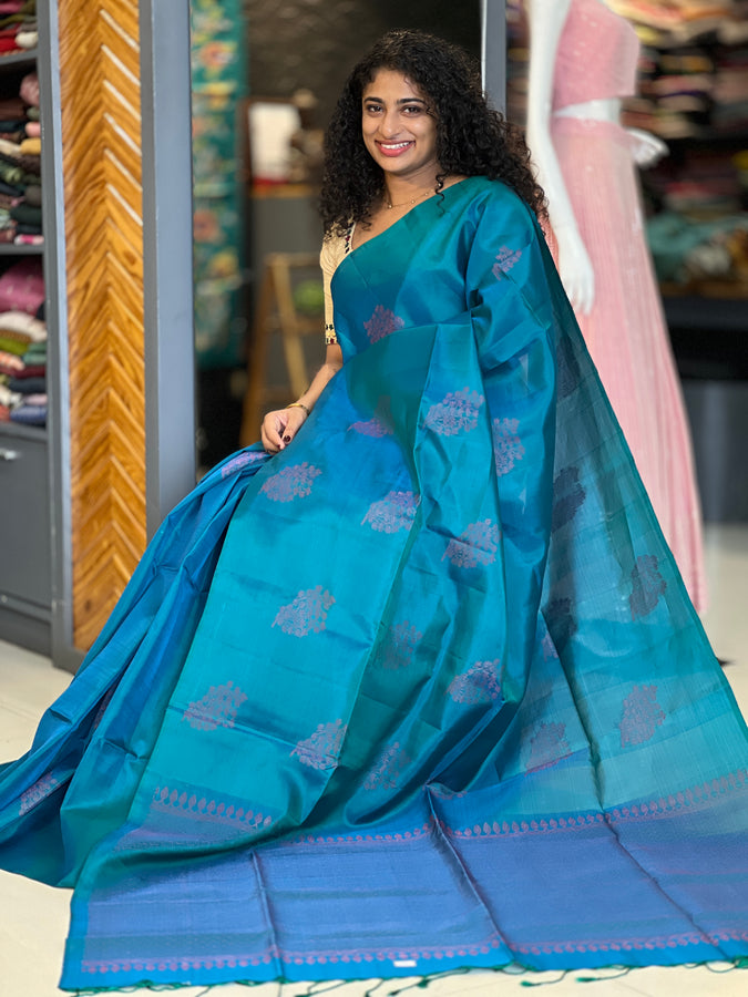 Pink Zari Weaving Pattern Pure Silk Saree | SVS101