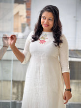 Floral Digital Print With Embroidery Detailed Chanderi Silk Kurta Material | DN778