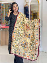 Thread Embroidery Detailed Chanderi Finish Dupatta | VET284