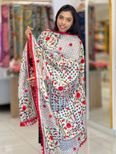 Thread Embroidery Detailed Chanderi Finish Dupatta | VET302