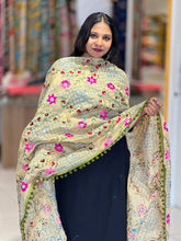 Thread Embroidery Detailed Chanderi Finish Dupatta | VET259