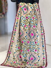 Thread Embroidery Detailed Chanderi Finish Dupatta | VET285