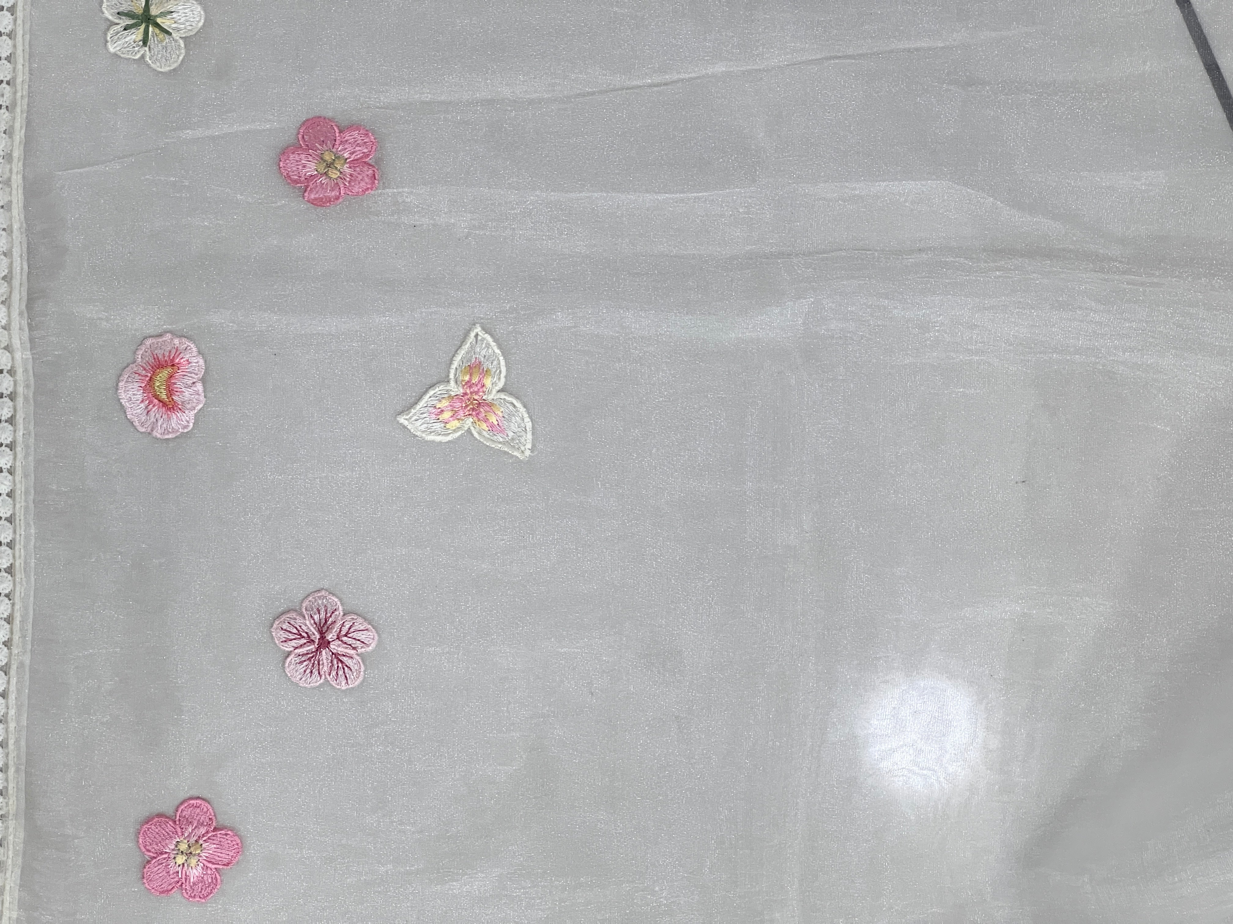 Patch Detailed Shimmer Organza Saree | BLD1516