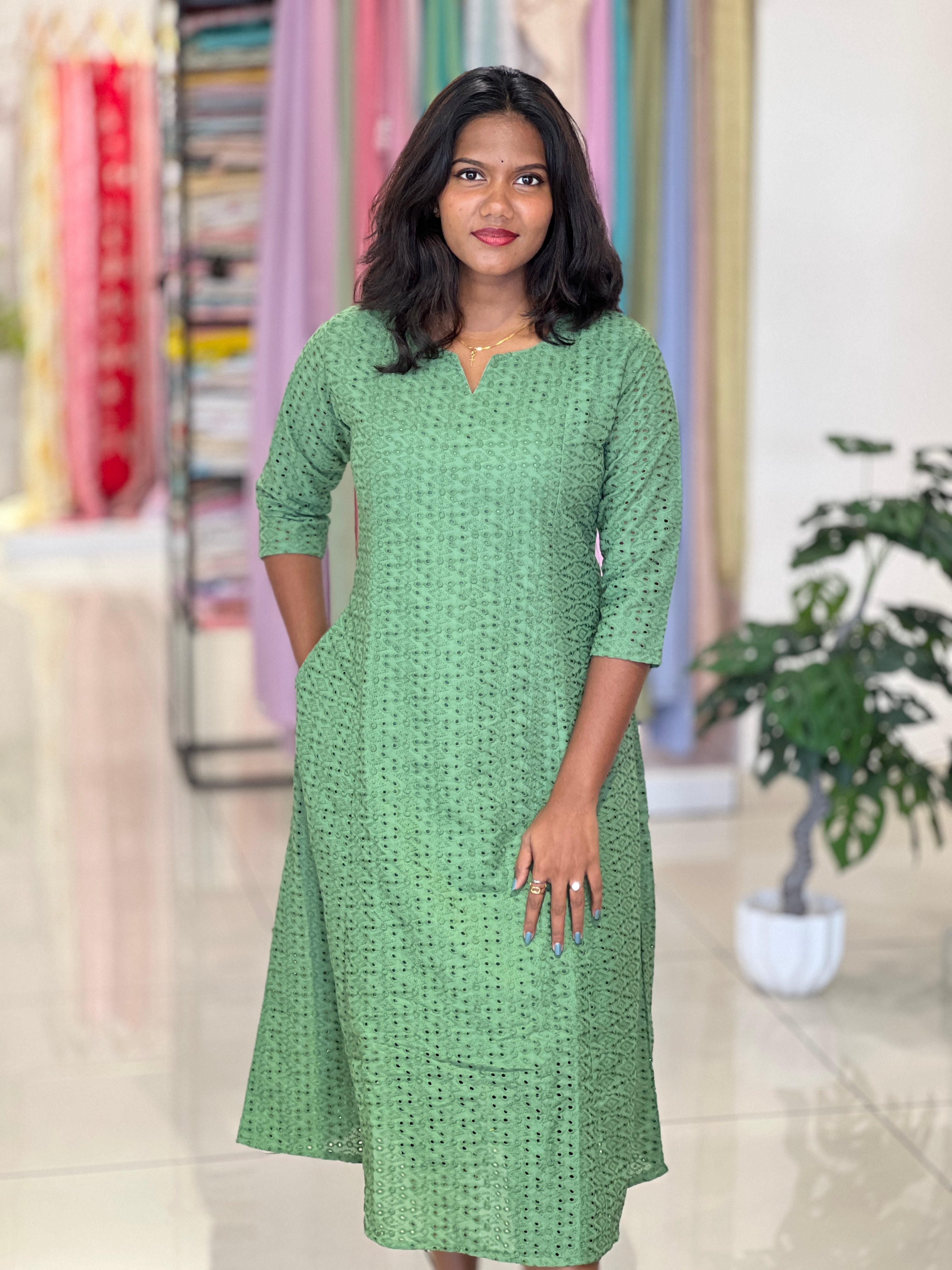 Cotton Hakhoba Kurta Set |UNM142