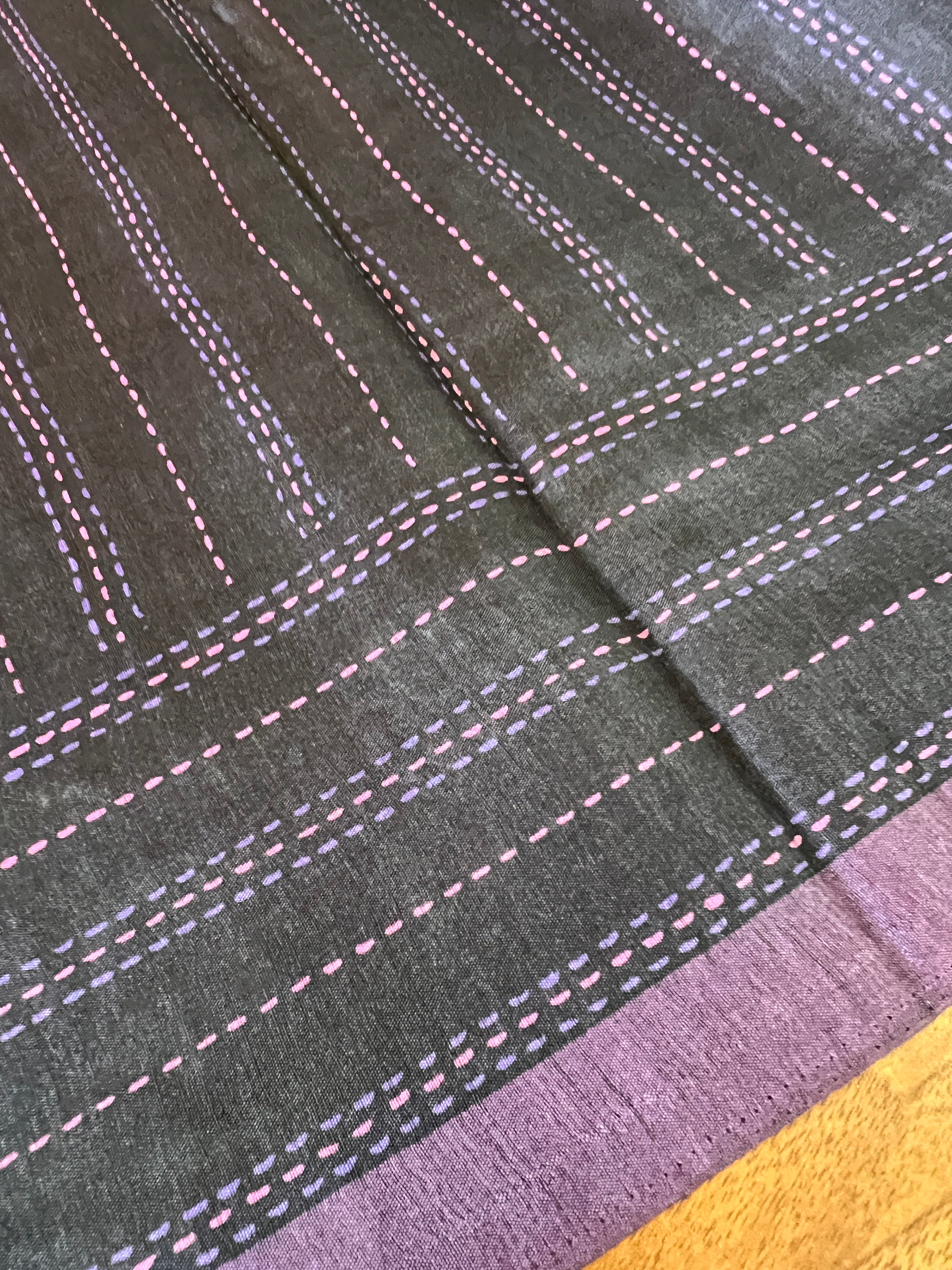 Digital Printed Tussar Finish Saree | GMS152