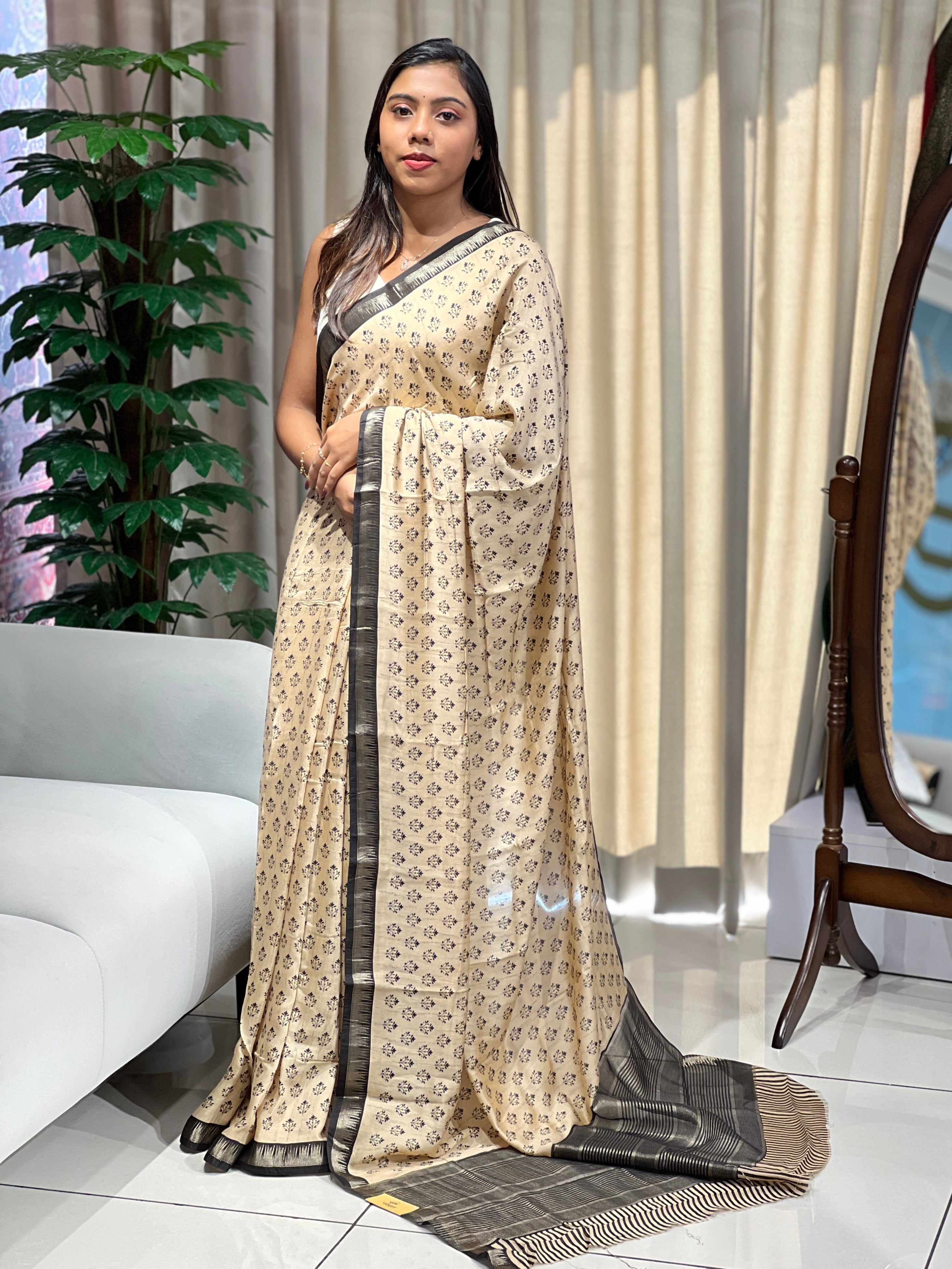 Digital Printed Semi Silk Saree | PKS158